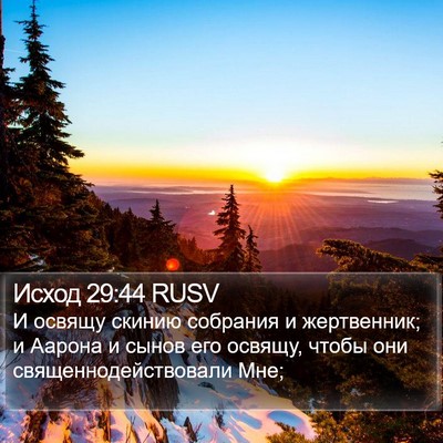 Исход 29:44 RUSV Bible Verse Image