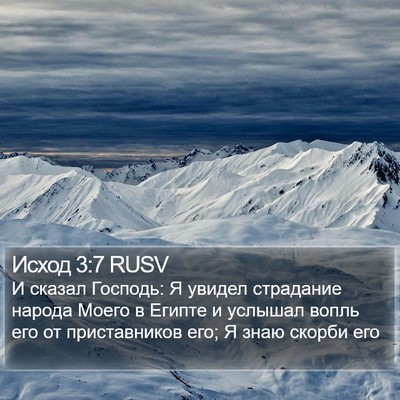 Исход 3:7 RUSV Bible Verse Image