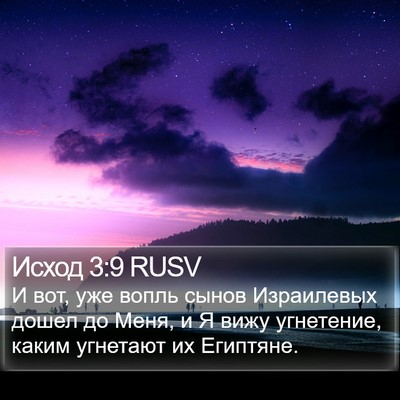 Исход 3:9 RUSV Bible Verse Image