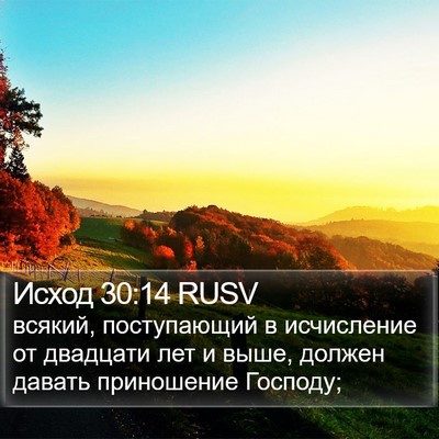 Исход 30:14 RUSV Bible Verse Image