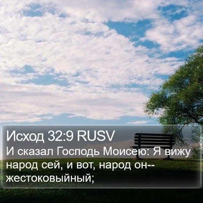 Исход 32:9 RUSV Bible Verse Image