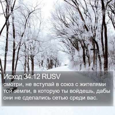 Исход 34:12 RUSV Bible Verse Image