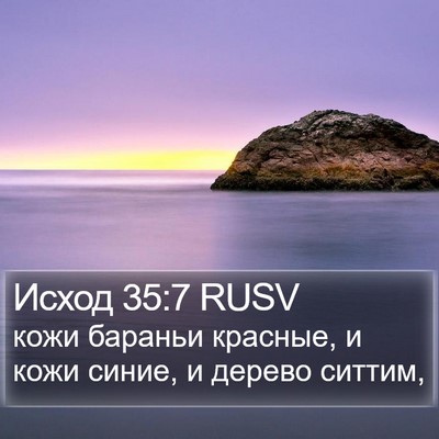 Исход 35:7 RUSV Bible Verse Image