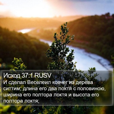 Исход 37:1 RUSV Bible Verse Image