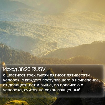 Исход 38:26 RUSV Bible Verse Image