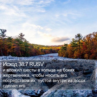 Исход 38:7 RUSV Bible Verse Image