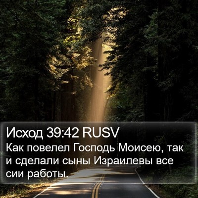 Исход 39:42 RUSV Bible Verse Image