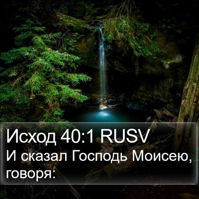 Исход 40:1 RUSV Bible Verse Image