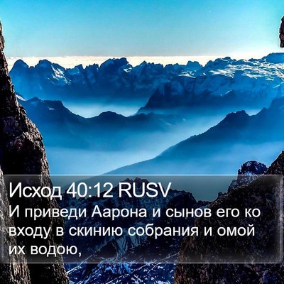 Исход 40:12 RUSV Bible Verse Image
