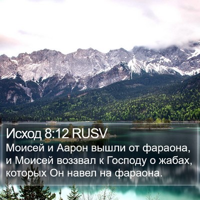 Исход 8:12 RUSV Bible Verse Image