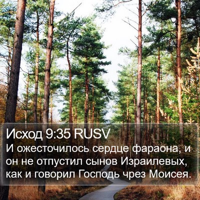 Исход 9:35 RUSV Bible Verse Image