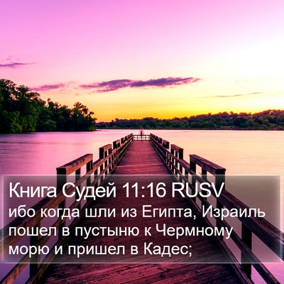 Книга Судей 11:16 RUSV Bible Verse Image