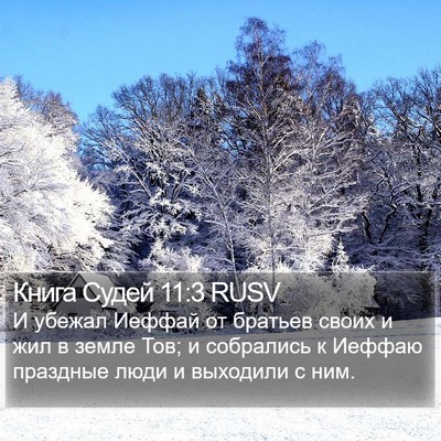 Книга Судей 11:3 RUSV Bible Verse Image