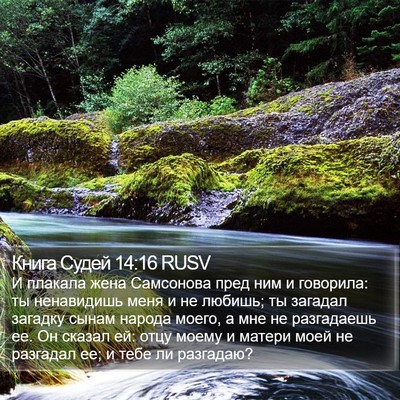 Книга Судей 14:16 RUSV Bible Verse Image