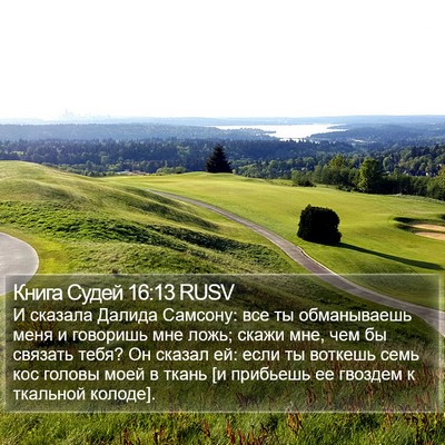 Книга Судей 16:13 RUSV Bible Verse Image