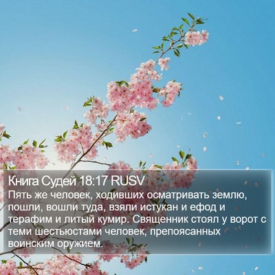 Книга Судей 18:17 RUSV Bible Verse Image