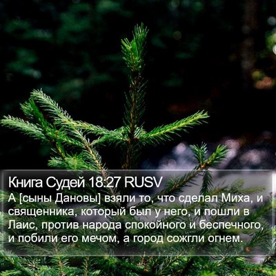 Книга Судей 18:27 RUSV Bible Verse Image
