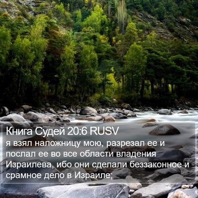 Книга Судей 20:6 RUSV Bible Verse Image