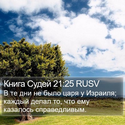 Книга Судей 21:25 RUSV Bible Verse Image
