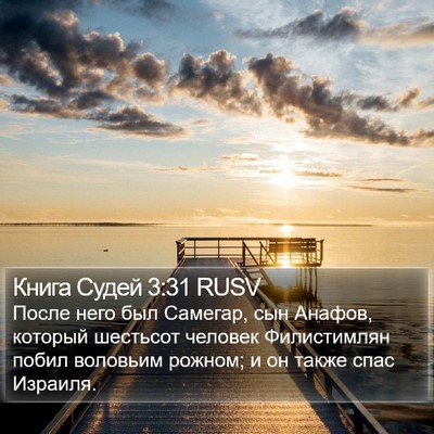 Книга Судей 3:31 RUSV Bible Verse Image