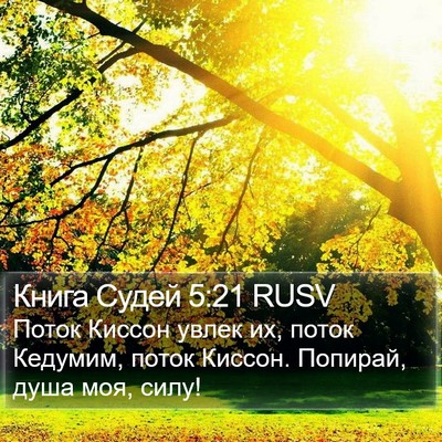 Книга Судей 5:21 RUSV Bible Verse Image