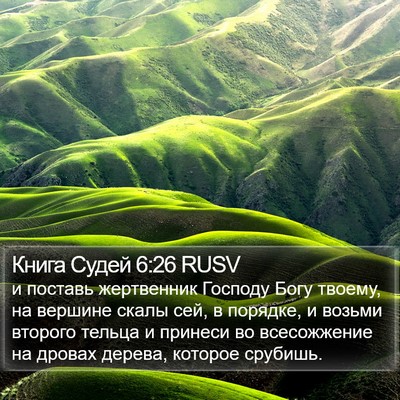 Книга Судей 6:26 RUSV Bible Verse Image