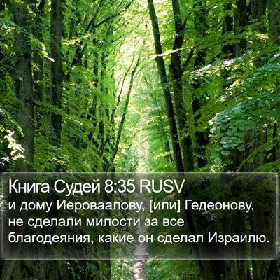 Книга Судей 8:35 RUSV Bible Verse Image
