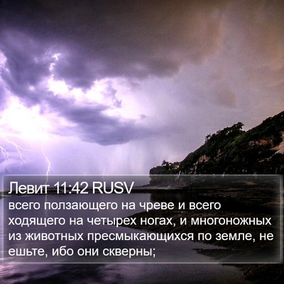 Левит 11:42 RUSV Bible Verse Image