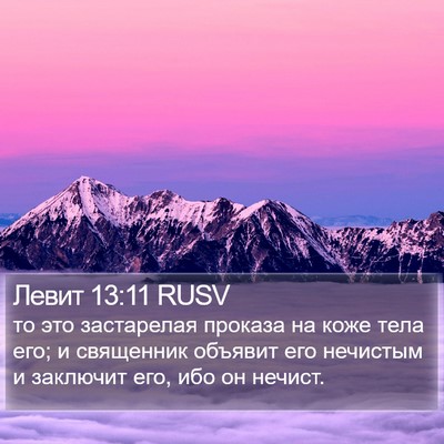 Левит 13:11 RUSV Bible Verse Image