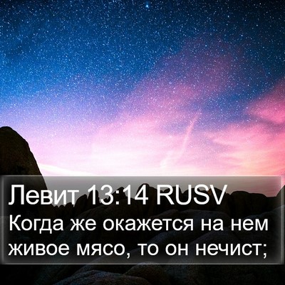 Левит 13:14 RUSV Bible Verse Image