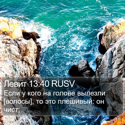 Левит 13:40 RUSV Bible Verse Image