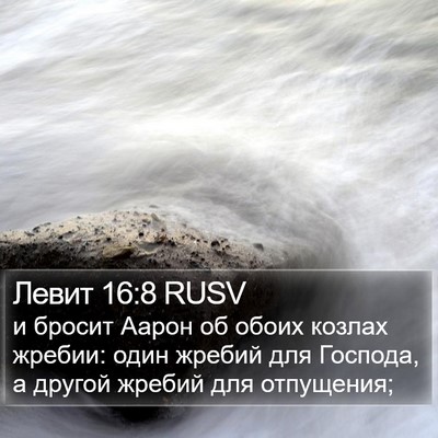 Левит 16:8 RUSV Bible Verse Image