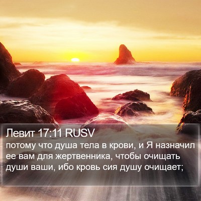 Левит 17:11 RUSV Bible Verse Image