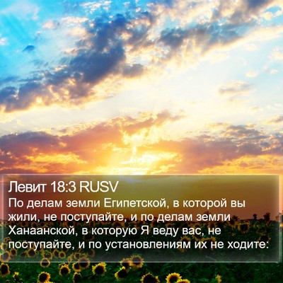Левит 18:3 RUSV Bible Verse Image