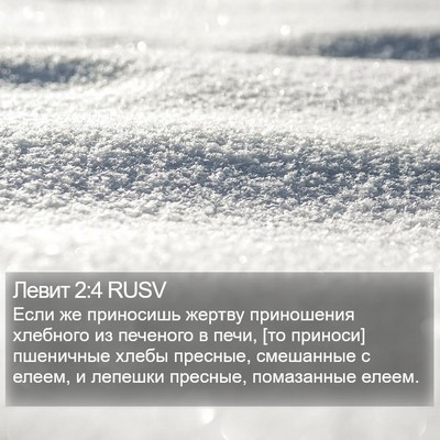 Левит 2:4 RUSV Bible Verse Image