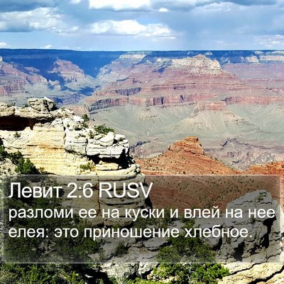 Левит 2:6 RUSV Bible Verse Image