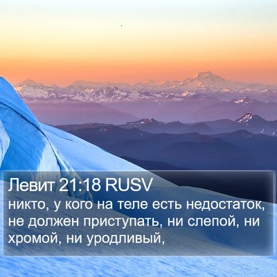 Левит 21:18 RUSV Bible Verse Image