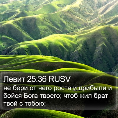 Левит 25:36 RUSV Bible Verse Image