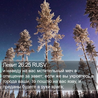 Левит 26:25 RUSV Bible Verse Image