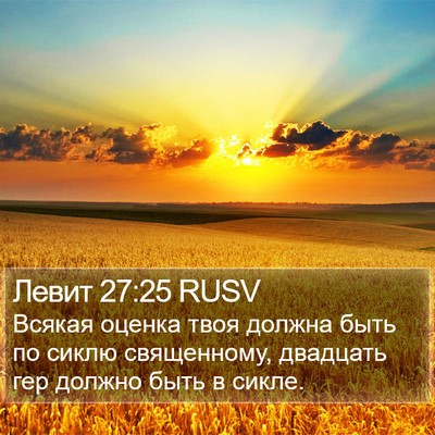 Левит 27:25 RUSV Bible Verse Image