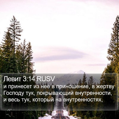 Левит 3:14 RUSV Bible Verse Image
