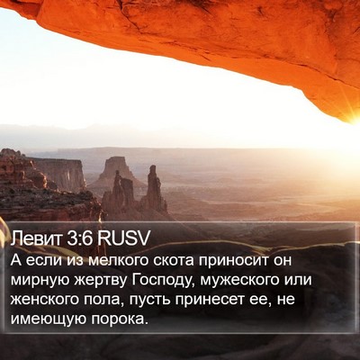 Левит 3:6 RUSV Bible Verse Image