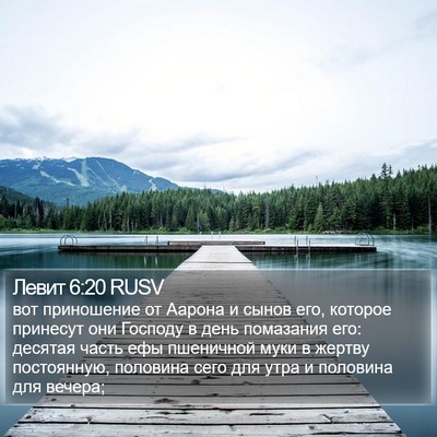Левит 6:20 RUSV Bible Verse Image