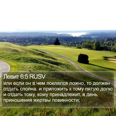 Левит 6:5 RUSV Bible Verse Image
