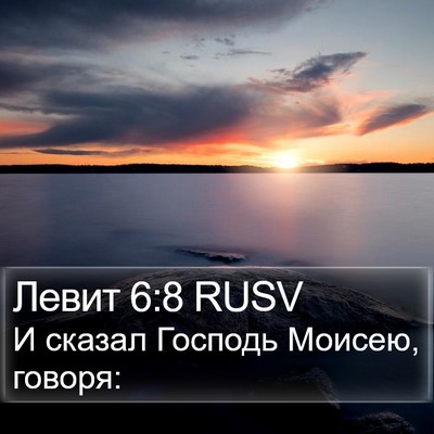Левит 6:8 RUSV Bible Verse Image