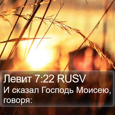 Левит 7:22 RUSV Bible Verse Image