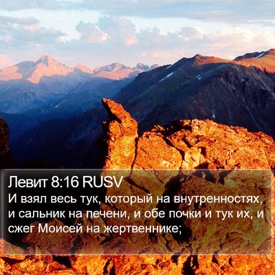 Левит 8:16 RUSV Bible Verse Image