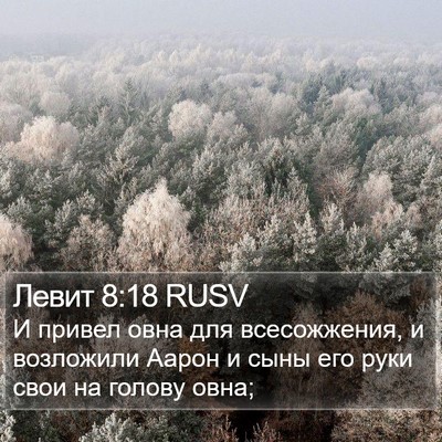 Левит 8:18 RUSV Bible Verse Image