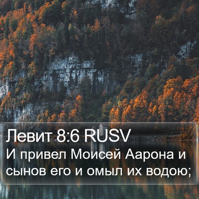 Левит 8:6 RUSV Bible Verse Image