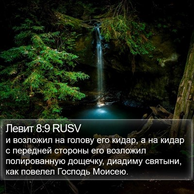 Левит 8:9 RUSV Bible Verse Image